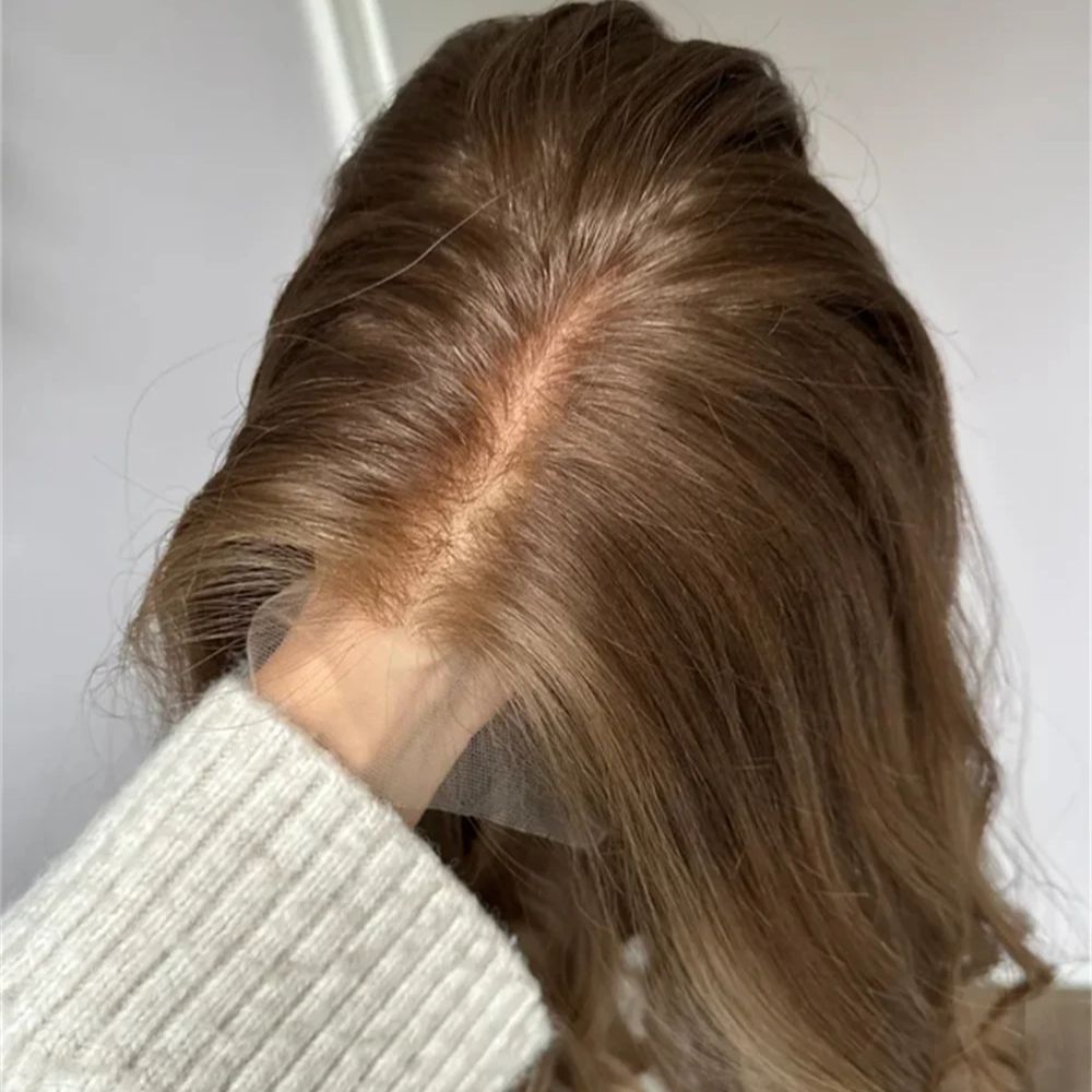 Hair Care For Wavy Hair - Sıcak Kahverengi Röfleli Sentetik Ön Dantelli