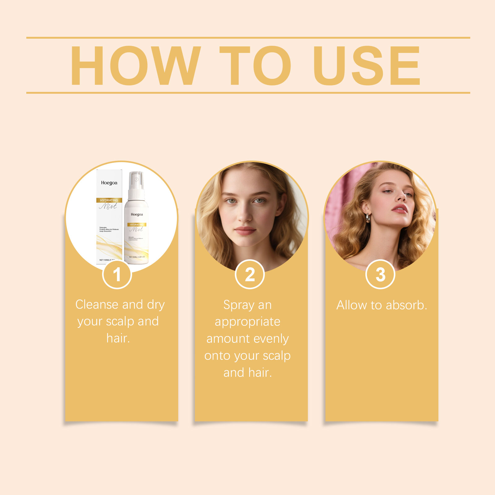 Hair Care Essence Oil Spray - Hoegoa Saç Nemlendirici Sprey Yağ Kontrolü