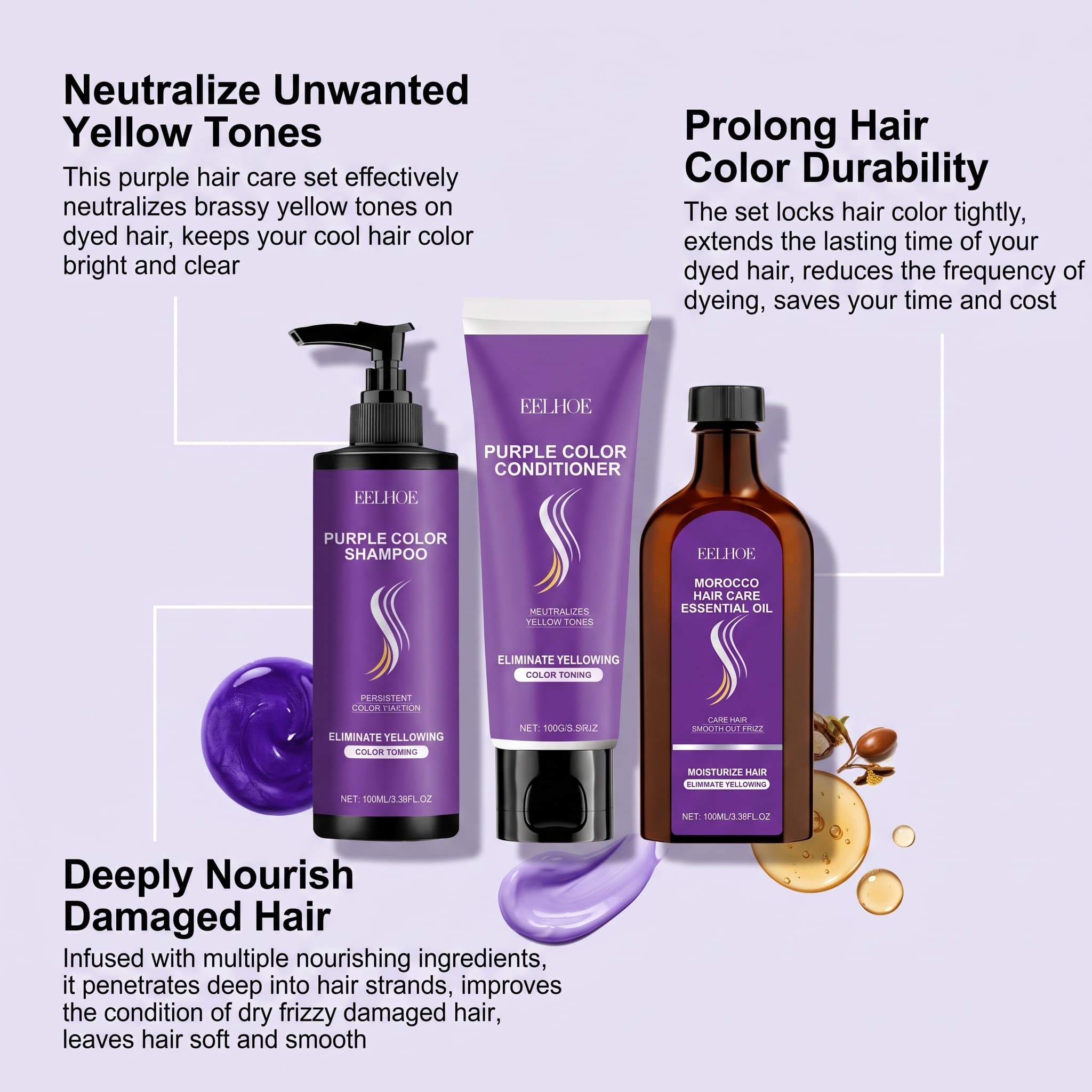 Mor Şampuan Seti, Saç Kremi, S - Hair Care Hair Serum incelemesi ve fiyatı